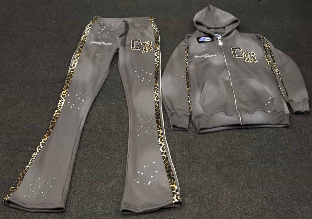 CD Varsity Sweatsuit Cheetah Print